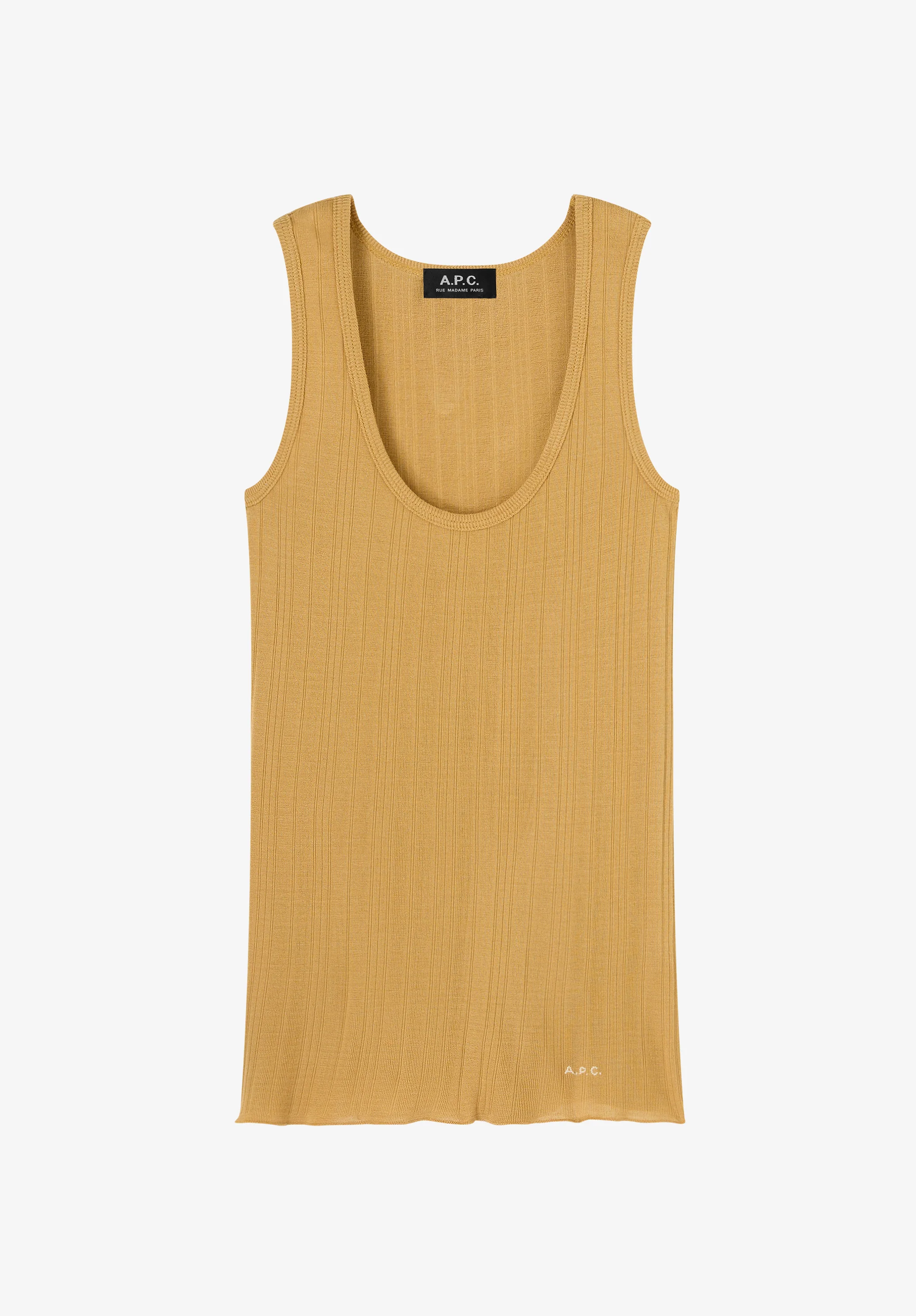 Fitted Lisle thread tank top