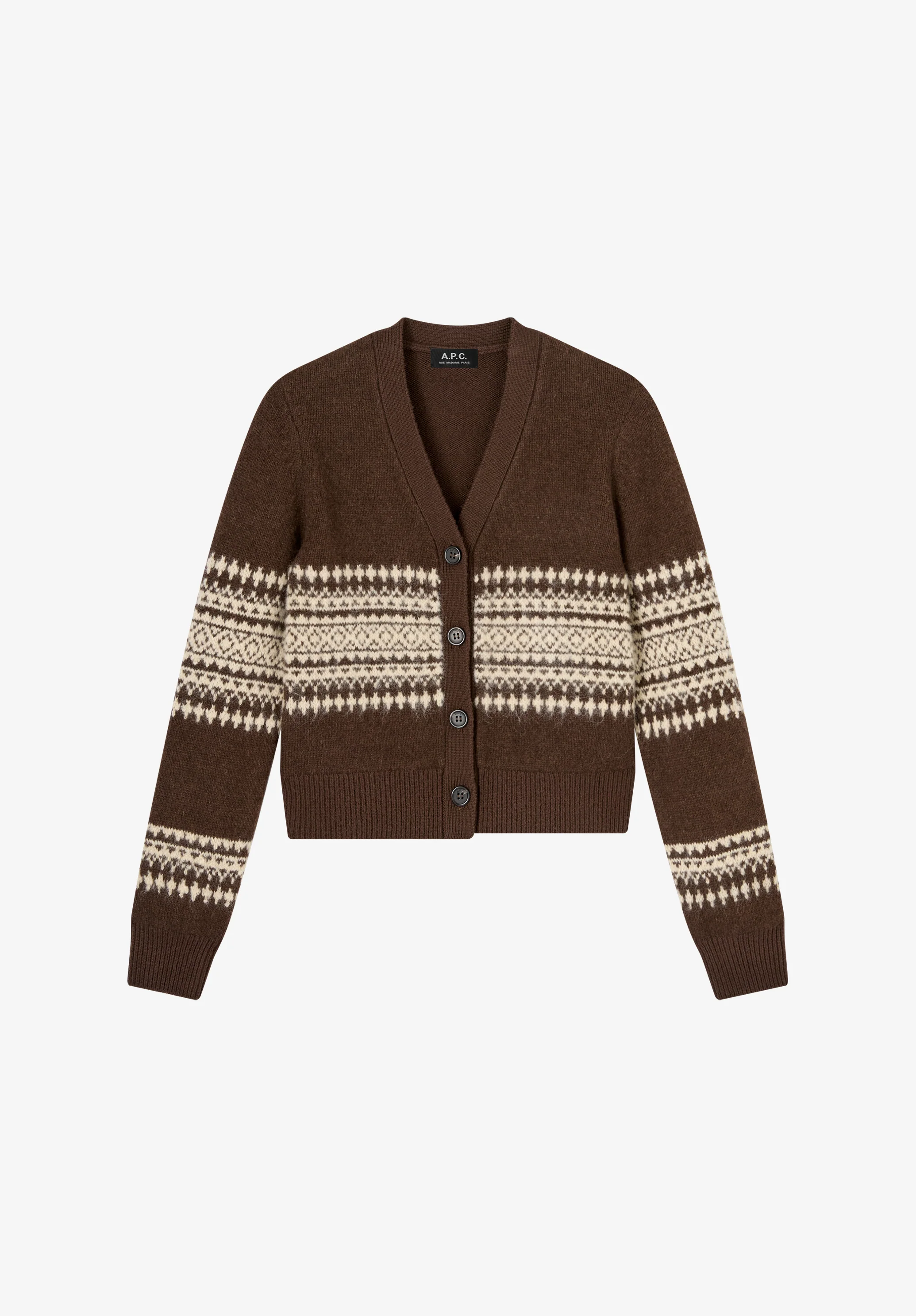 Jacquard-motif cardigan