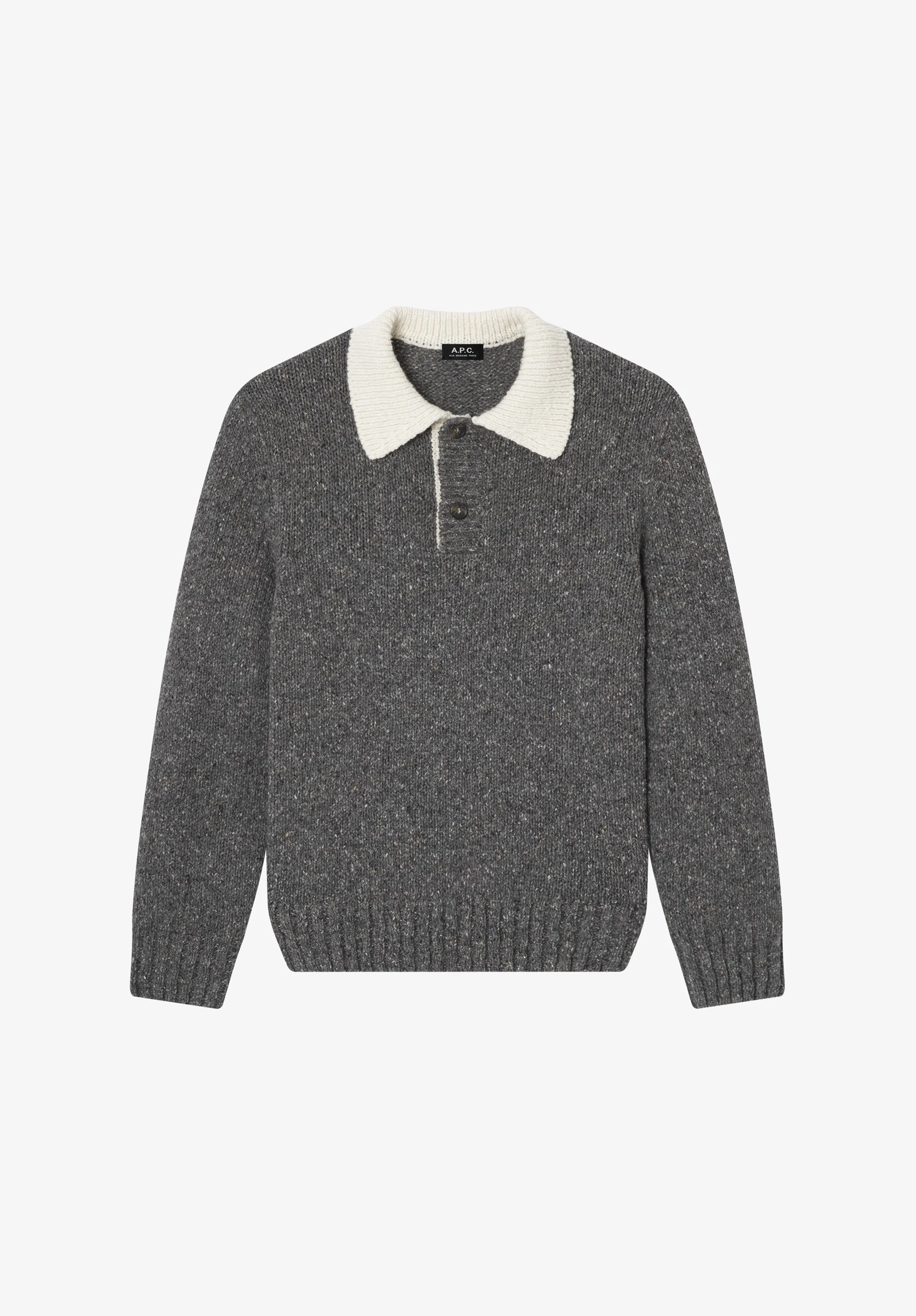 Jumper with contrasting polo shirt collar - Image 5