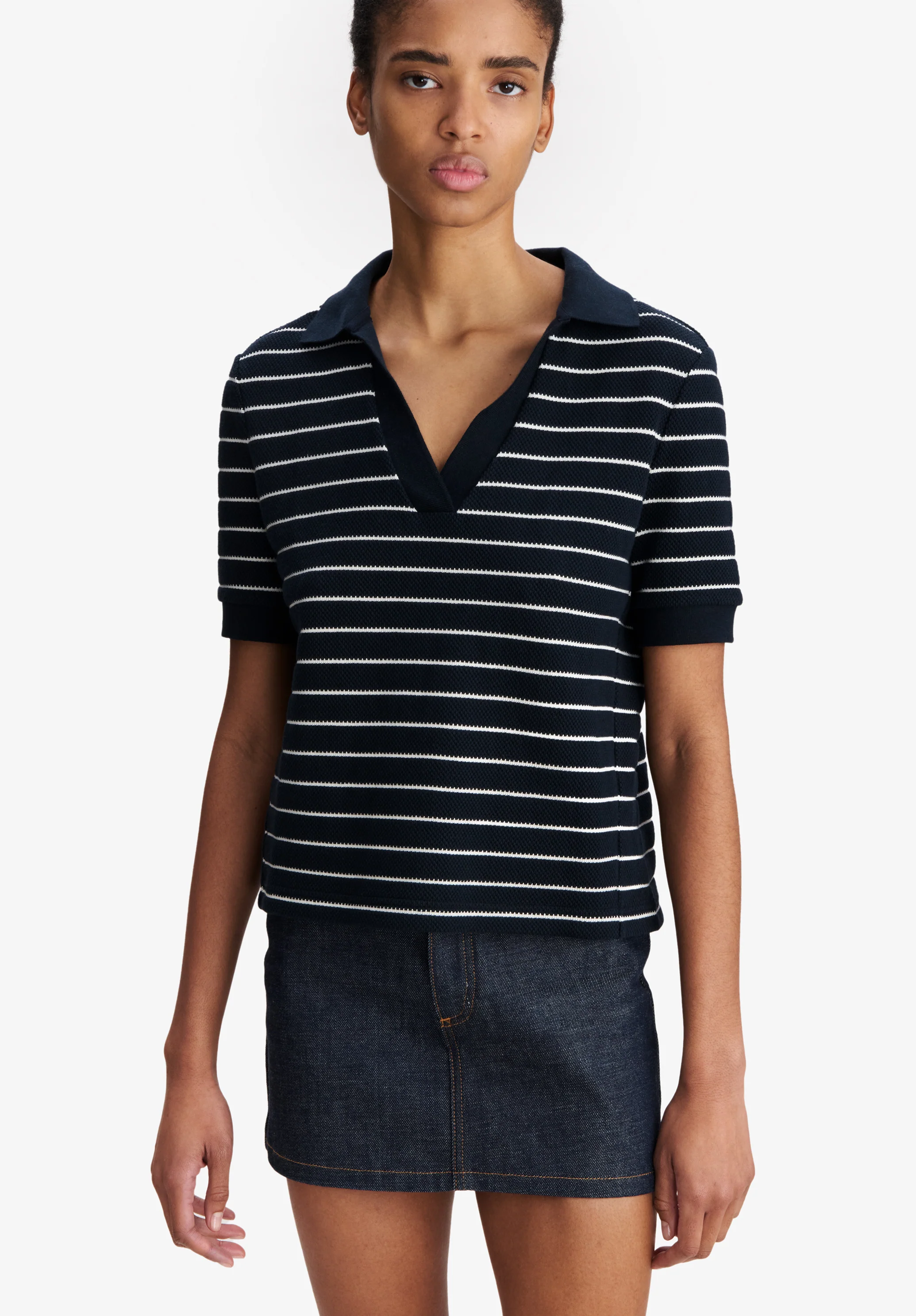 Livia Cropped Polo Shirt - Image 3