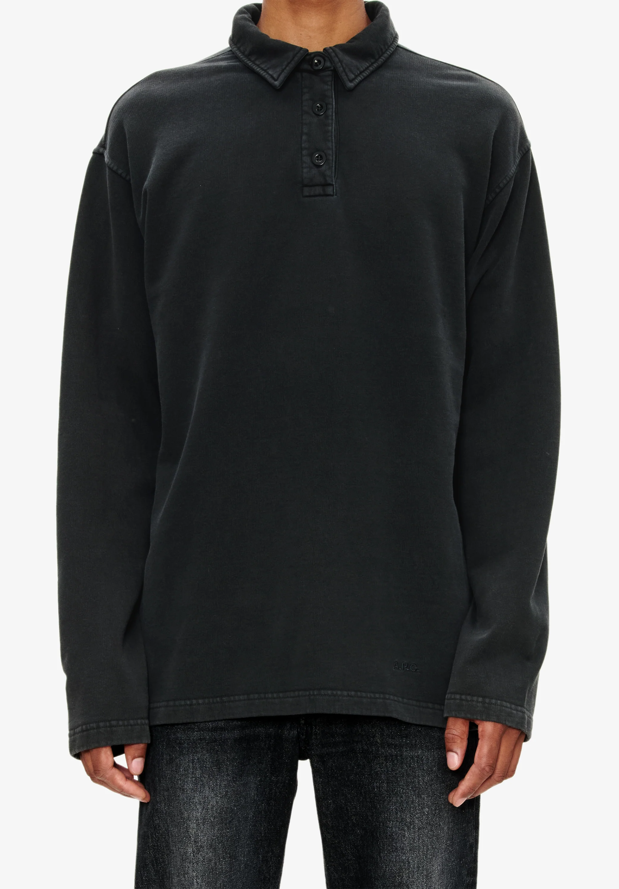 Long-sleeve unisex polo shirt - Image 4