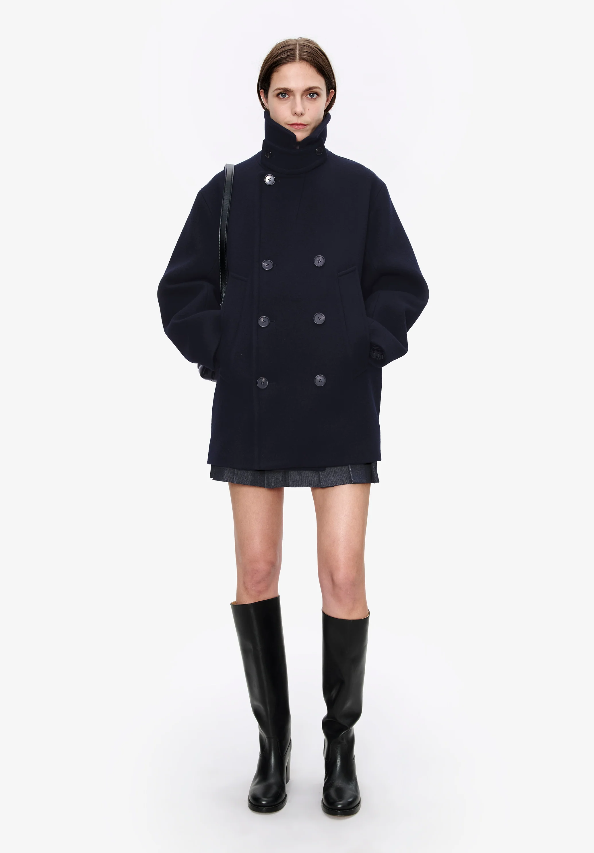 Recycled wool pea coat - Image 6