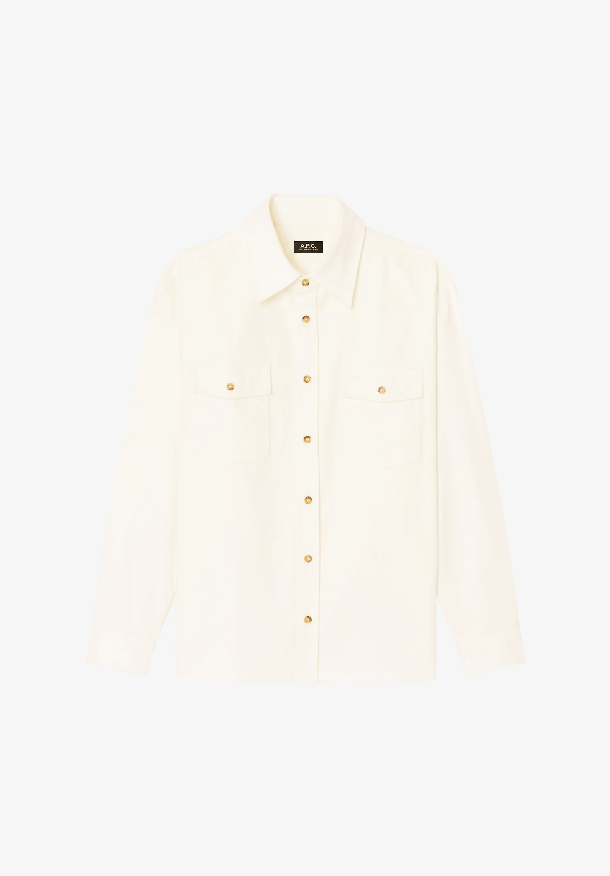 Solid-colour cotton overshirt