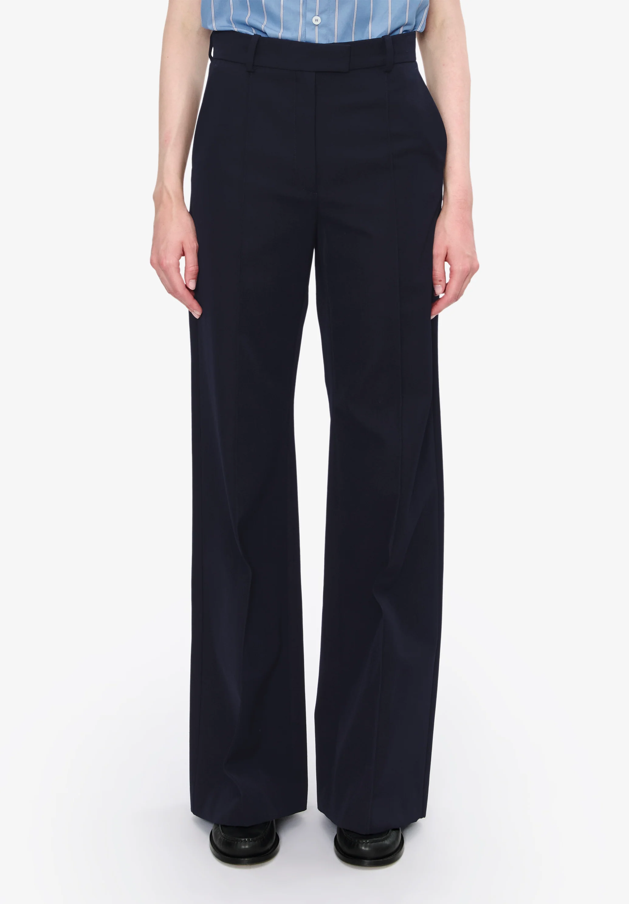 Straight-leg trousers with a permanent crease - Image 4