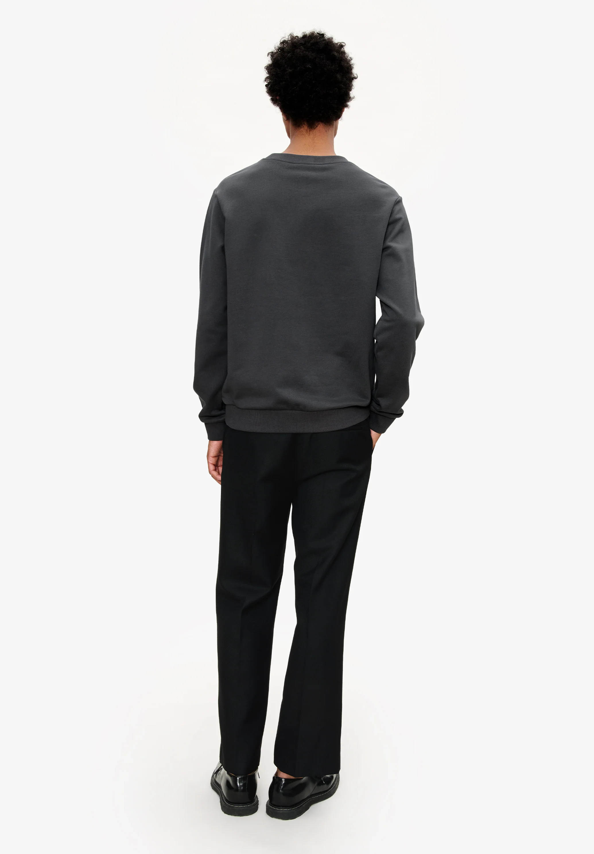 Straight, wide-leg trousers with permanent crease - Image 3