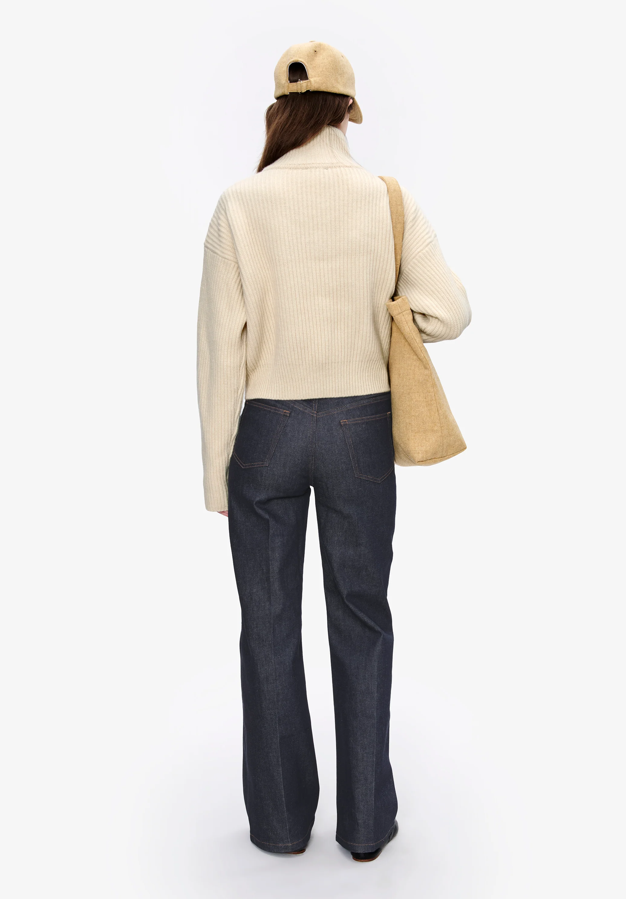 Wide-rib jumper with trucker collar - Image 2
