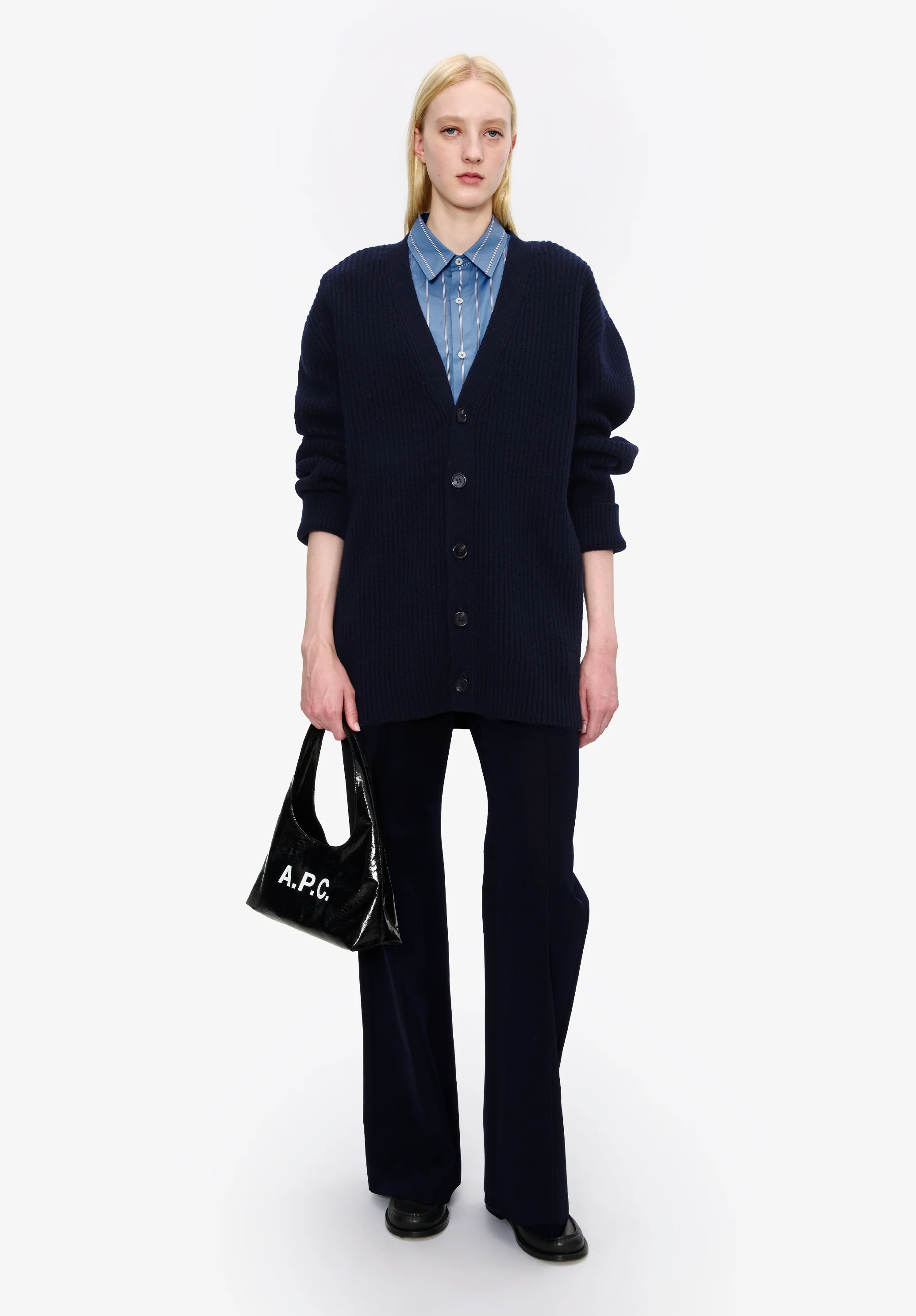 Wool-cashmere unisex cardigan