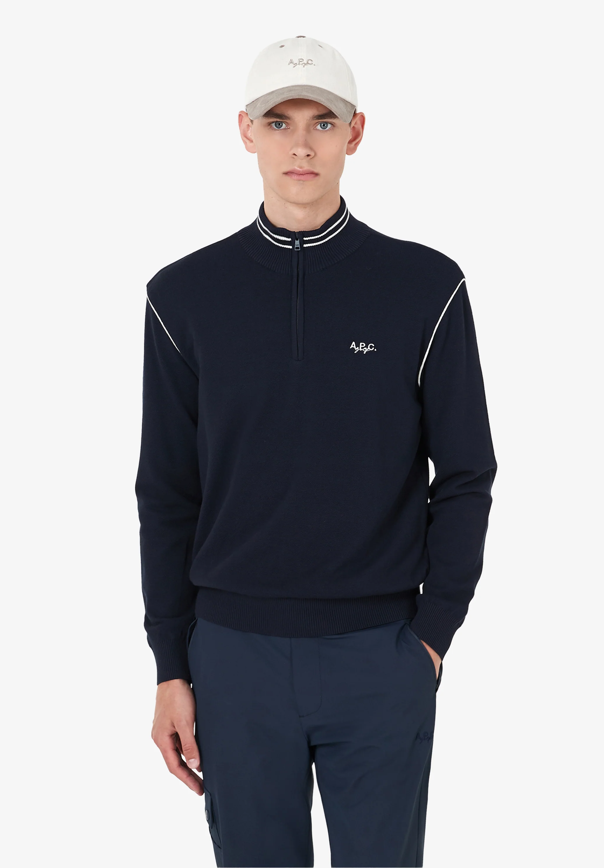 Zip-neck sweater